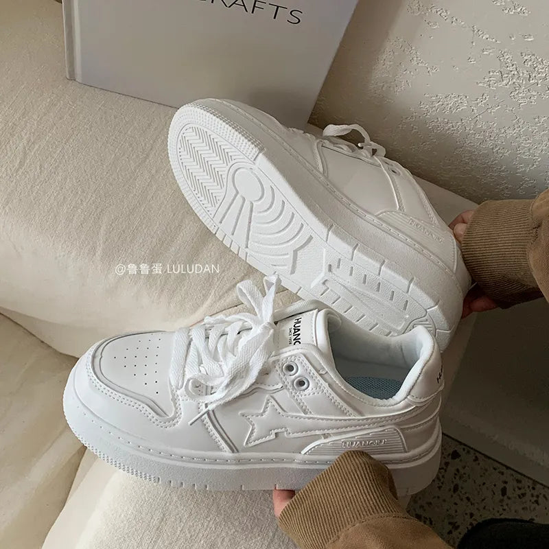 Advbridge White Platform Sneakers Women Designer Woman Spring Autumn L advbridge