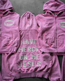 Advbridge Y2K Harajuku Pink Zipper Hoodie American Retro Letter Embroidery Oversized Sweatshirt Men Hip-hop Trend Streetwear Casual Jacket