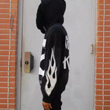 Advbridge Y2k pullover print pattern long sleeved hoodie hoodie clothing vintage street rap trend wear high street dark 2024