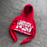 Advbridge Y2k Long Sleeved Pullover Hoodie With Gothic Print Punk Style Hoodie Oversized Streetwear Winter Outfit School Ootd Clothes News