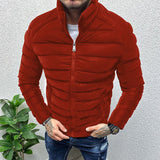 Advbridge Winter Men Thickened Warm Down Jacket  Long Sleeve  Slim Fit Cotton Padded Zipper cardigan Tops Fashion Casual Jackets Coat