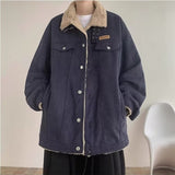 Advbridge Jacket men plus fleece thickened Autumn-winter high street deerskin fleece jacket American retro brand Luftier warm jacket