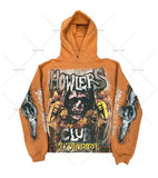 Advbridge American Retro Trendy Streetwear Rock Punk Style Harajuku Anime Car Print Hoodie Men Goth Fashion Casual Oversized Sweatshirt