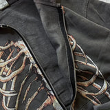 Advbridge Zipper Hoodie Y2K Harajuku goth Long Sleeve Sweatshirt Oversized Hooded Jacket Gothic Loose Streetwear Skull Anime Men Women