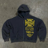 Advbridge Y2k Long Sleeved Pullover Hoodie Sweatshirt Retro Printed Pattern Clothes Streetwear Hip-Hop Rap Gothic Style Punk Tops 2024