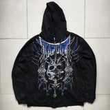 Advbridge Woman Hoodie Y2k Grunge Emo Zip Up Sweatshirts Vintage Graphics Print Coat Gothic Harajuku Goth Clothes Kpop Kawaii Grunge