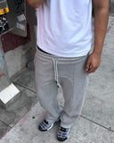Advbridge 2024 High Street Trendy Straight Casual Pants American Harajuku Retro Splicing Oversized Sweatpants Men Personalized Streetwear