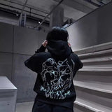 Advbridge Y2k Long Sleeved Pullover Hoodie Sweatshirt Retro Printed Pattern Clothes Streetwear Hip-Hop Rap Gothic Style Punk Tops 2024