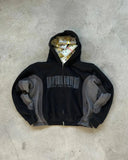 Advbridge 2024 Y2k Long Sleeved Zippered Printed Pullover Hoodie, Hoodie And Pants Two-Piece Streetwear Trendy Outfit, Dark Vintage Outfit