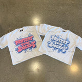 Advbridge 2024 Trendy Brand Colorful Streetwear Y2K Harajuku Retro Letter Printing Oversized T-shirt Men Pure Cotton Casual Tops Couples