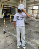 Advbridge Trendy High Street Hip-hop Oversized T-shirt American Retro Letter Print Casual Top Punk Round Neck Cotton Y2K Short-sleeved Men