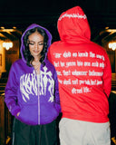 Advbridge Street Hip-hop Trendy Jacket Gothic Punk Letter Print Loose Sweatshirt Men Colorful Harajuku Retro Casual Zipper Hoodie Women