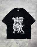Advbridge Gothic Punk Dark Style Printed Oversized T-shirt Retro American Street Wear Rock Hip-hop Loose Cotton Casual Cool Men's Top