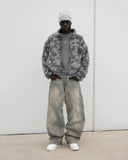 Advbridge 90s Streetwear Streetwear Retro Harajuku Multi Pocket Blue Slouchy Gothic High Waist Wide Leg Trousers Men Women Baggy Jeans Y2K Pants Hip Hop