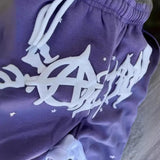 Advbridge 2024 Y2k Long Sleeved Foam Printed Pullover Hoodie, Sweatshirt And Pants Two Piece Streetwear Trendy Wear Dark Vintage Casual