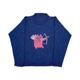 Advbridge Y2K Women's Sweater Clothing Vintage Knitted Wool Sweater Jumper Round Neck Stripe Cute patterns Round Neck Long Sleeve Clothing