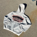 Advbridge Y2k Long Sleeved Pullover Hoodie Sweatshirt Tops Personalized Dark Punk Print Pattern Coat Winter Streetwear Vintage Ootd Ins