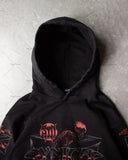 Advbridge European and American Gothic Dark Style Hoodie Hip-Hop Punk Retro Skull Print Pullover Street Trend Casual Oversized Sweatshirt