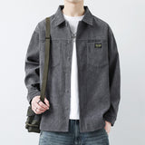 Advbridge Spring Autumn Men's corduroy shirt Safari Style Long Sleeve Lapel jacket top Casual Loose High Quality Shirts Mens Clothing