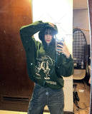 Advbridge American Retro Harajuku Y2K Clothing Colorful Casual Versatile Letter Printed Hoodie Women Simple Street Style Loose Sweatshirt