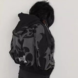 Advbridge Y2K Dark Men's and Women's Gothic Printed Zipper Hoodie New Autumn and Winter Warm 1017