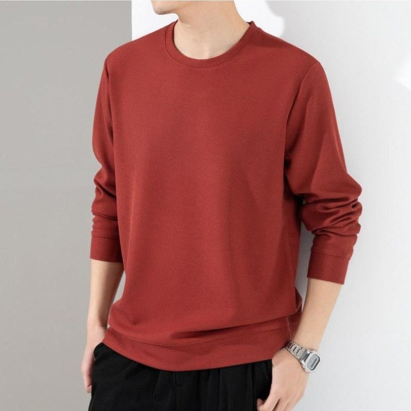 Advbridge Men's T-shirt autumn simple thin loose new men's long-sleeved shirt hoodie casual large size men