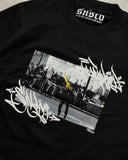 Advbridge Gothic Punk Dark Style Printed Oversized T-shirt Retro American Street Wear Rock Hip-hop Loose Cotton Casual Cool Men's Top