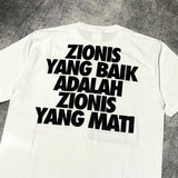 Advbridge Hip-hop Street Fashion Brand Clothing Gothic Punk Dark UZI Printed Oversized T-shirt American Retro Pure Cotton Casual Tops Men