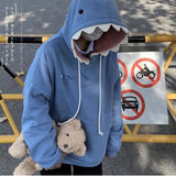 Advbridge Funny Shark Patchwork Hoodies Autumn Kawaii Women's Sweatshirt Oversized Casual Long Sleeve Pullover cotton Couple y2k clothes