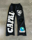 Advbridge European and American High Street Cross Embroidered Straight Wide Leg Pants Retro Colorful Sportspants Gothic Dark Men Trousers