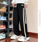 Advbridge Casual Pants Men's Loose Straight Thickened Sweatpants for Teenagers and Middle School Students Mopping Pants for Older Children Sports Pants