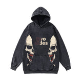 Advbridge Y2K Fashion Autumn and Winter Printed Washed Distressed Pullover Long Sleeve Sweater for Men and Women