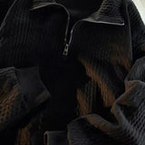 Advbridge American design half zip polo collar hoodie men's new autumn jacquard design sense of fashion brand handsome