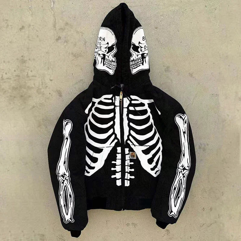 Advbridge Y2k red bulk items wholesale lots clothes Women Gothic zipper hoodie Sweatshirt women and men  bulk items wholesale lots tops