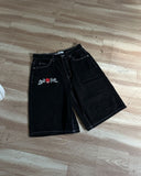Advbridge Hip-hop Trend Brand Streetwear Five-quarter Pants Gothic Punk Anime Print Baggy Jeans Men Y2K Harajuku Fashion Casual Shorts