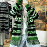 Advbridge Ethnic Style Knitted Cardigan Men Loose Lazy Tassel Sweater Shawl Autumn Winter Hip Hop Couple Knitting Top Coat Streetwear
