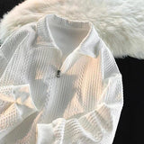 Advbridge American design half zip polo collar hoodie men's new autumn jacquard design sense of fashion brand handsome