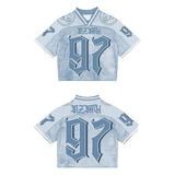 Advbridge 90s Streetwear Y2K Street Jersey Mesh Breathable Sportswear Men Retro Trendy Hip Hop Summer Football Training Uniform Oversized Unisex T Shirt