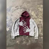 Advbridge American Style Y2K Street Personality Trend Dark Retro Ins Foam Printing Men's and Women's Same Loose Hooded Sweater