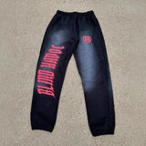 Advbridge Y2k Sex Dark Punk Print Pattern Long Sleeved Pullover Hoodie Sweatshirt Casual Pants High Street Sweatpants Vintage Streetwear