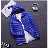 Advbridge Ultra Light Down Jackets  Feather Cotton Hoodie Autumn Winter Men Long Sleeve Zipper Waterproof Lightweight Coat Tops Oversize