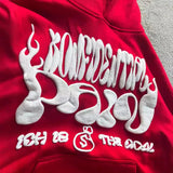 Advbridge Y2k Long Sleeved Pullover Hoodie With Gothic Print Punk Style Hoodie Oversized Streetwear Winter Outfit School Ootd Clothes News