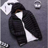Advbridge Ultra Light Down Jackets  Feather Cotton Hoodie Autumn Winter Men Long Sleeve Zipper Waterproof Lightweight Coat Tops Oversize