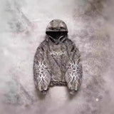 Advbridge Camouflage Hooded Coat Sweater Loose New Printed Men's and Women's Pullover Street Fashion Y2K Retro