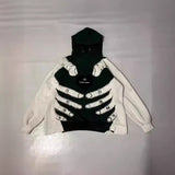 Advbridge American Style Y2K Street Personality Trend Dark Retro Ins Foam Printing Men's and Women's Same Loose Hooded Sweater