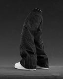 Advbridge 90s Streetwear Streetwear Retro Harajuku Multi Pocket Blue Slouchy Gothic High Waist Wide Leg Trousers Men Women Baggy Jeans Y2K Pants Hip Hop 1017