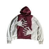 Advbridge American Style Y2K Street Personality Trend Dark Retro Ins Foam Printing Men's and Women's Same Loose Hooded Sweater