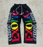 Advbridge Punk Style Letter Print Loose Casual Pants Harajuku Retro Colorful Oversized Sweatpants Hip-hop Trend Streetwear Men Joggers