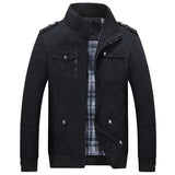 Advbridge High Quality Men Multi-pocket Cargo Jackets Spring Autumn Loose Stand Collar Zipper Top Vintage Casual Harajuku Coat Streetwear