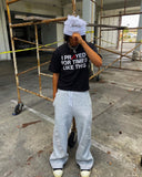Advbridge Trendy High Street Hip-hop Oversized T-shirt American Retro Letter Print Casual Top Punk Round Neck Cotton Y2K Short-sleeved Men